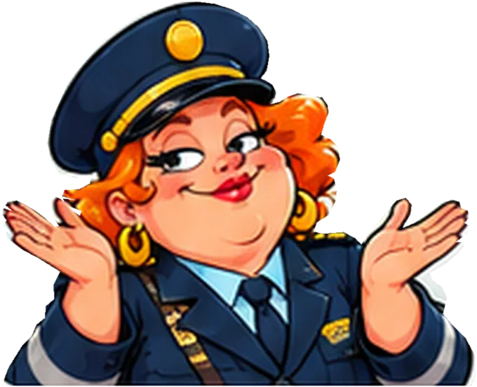 Uschi zuckt schelmisch mit den Schultern und hebt beide offenen H&auml;nde.